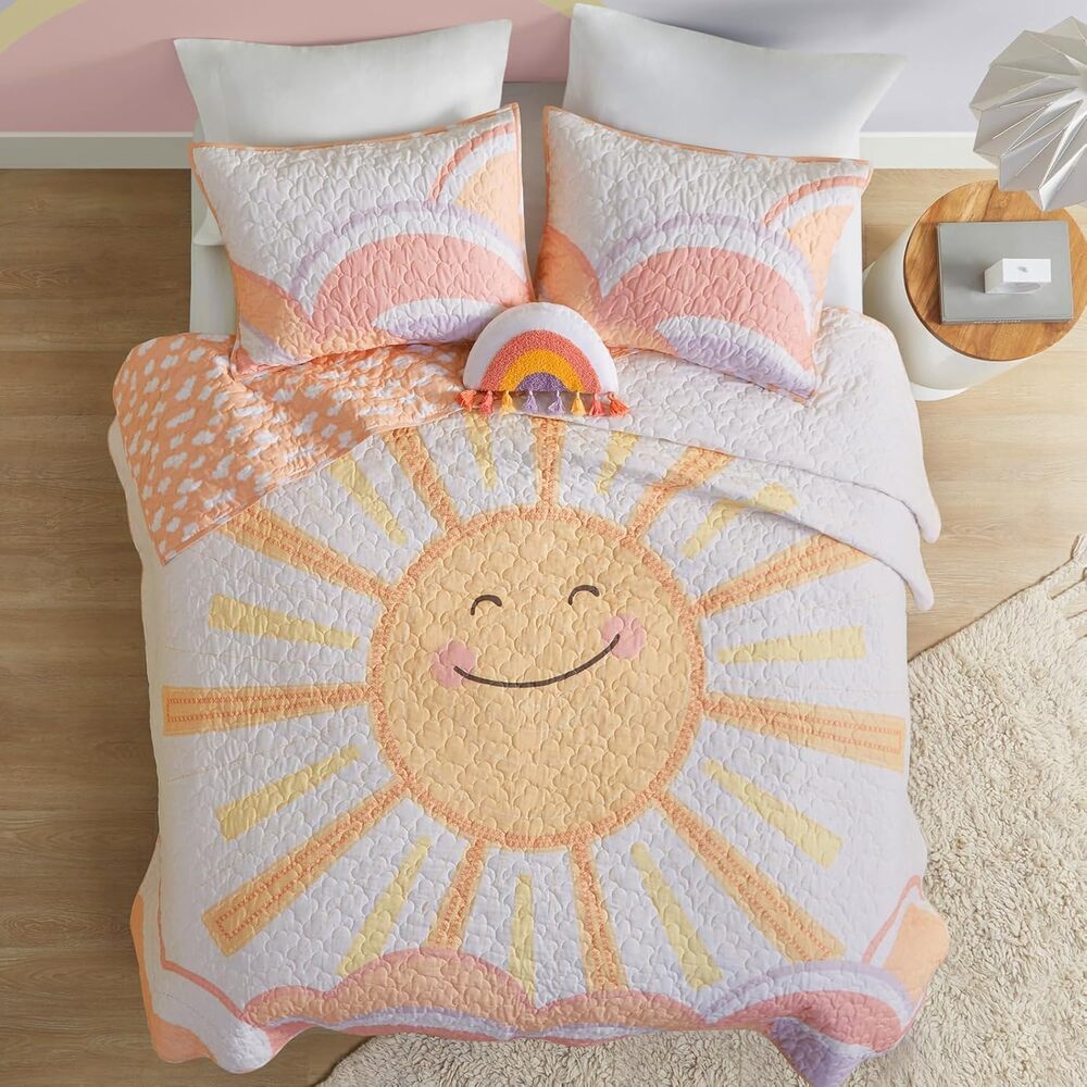 Intelligent Design Kids Queen Bedding Set Cotton Sun Full Size Quilt NWT